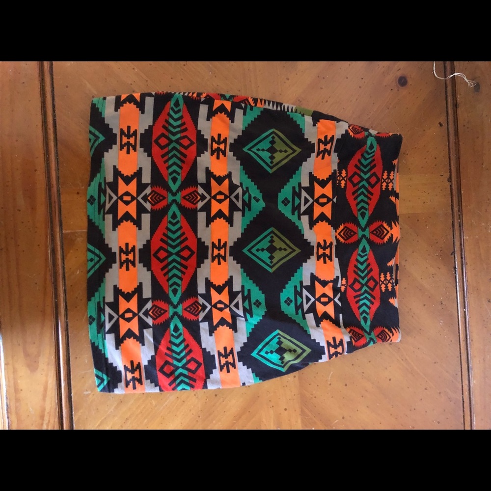 Tight mini tribal skirt